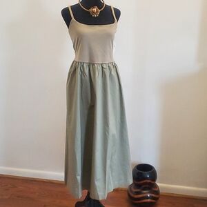 Old Navy Khaki Midi Dress